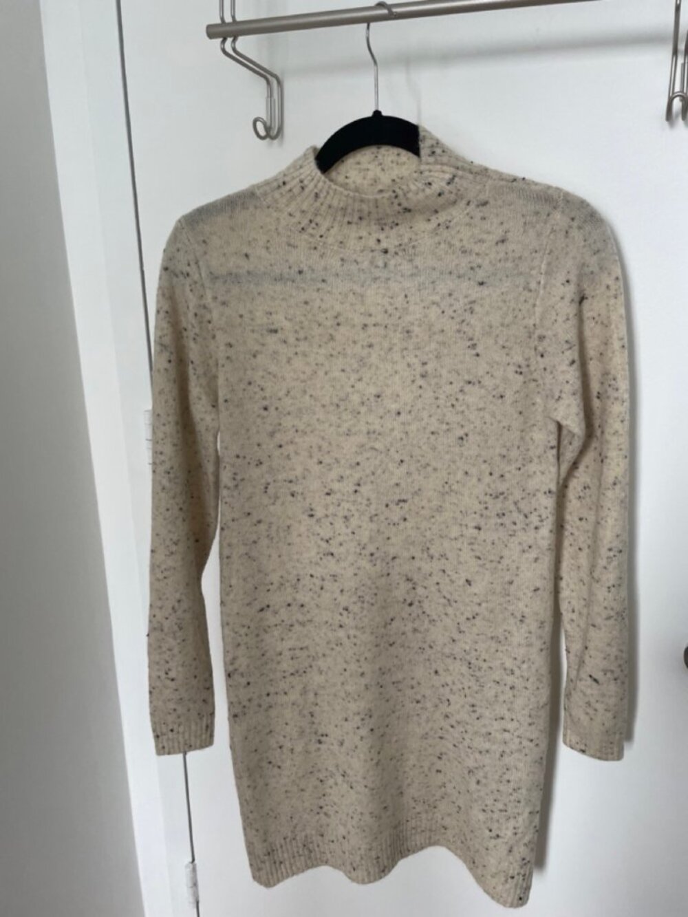 Mock-neck sweater dress